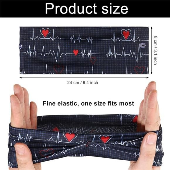 8 Pieces Nursing Headbands with Buttons Women Face Covering Ear Protection - Picture 5 of 6